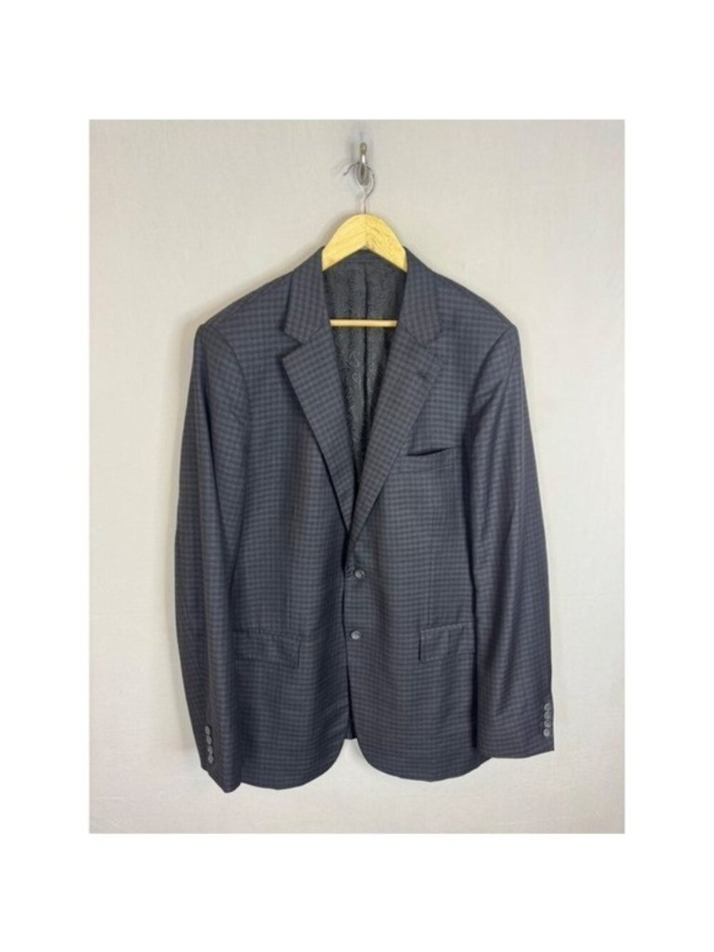 Cessilstrona Silk Wool Blazer Mens 48L Xtr Tall Charcoal Grey Italian Sport Coat